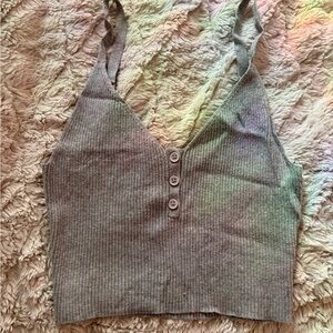 Cute La Hearts Gray Crop Top